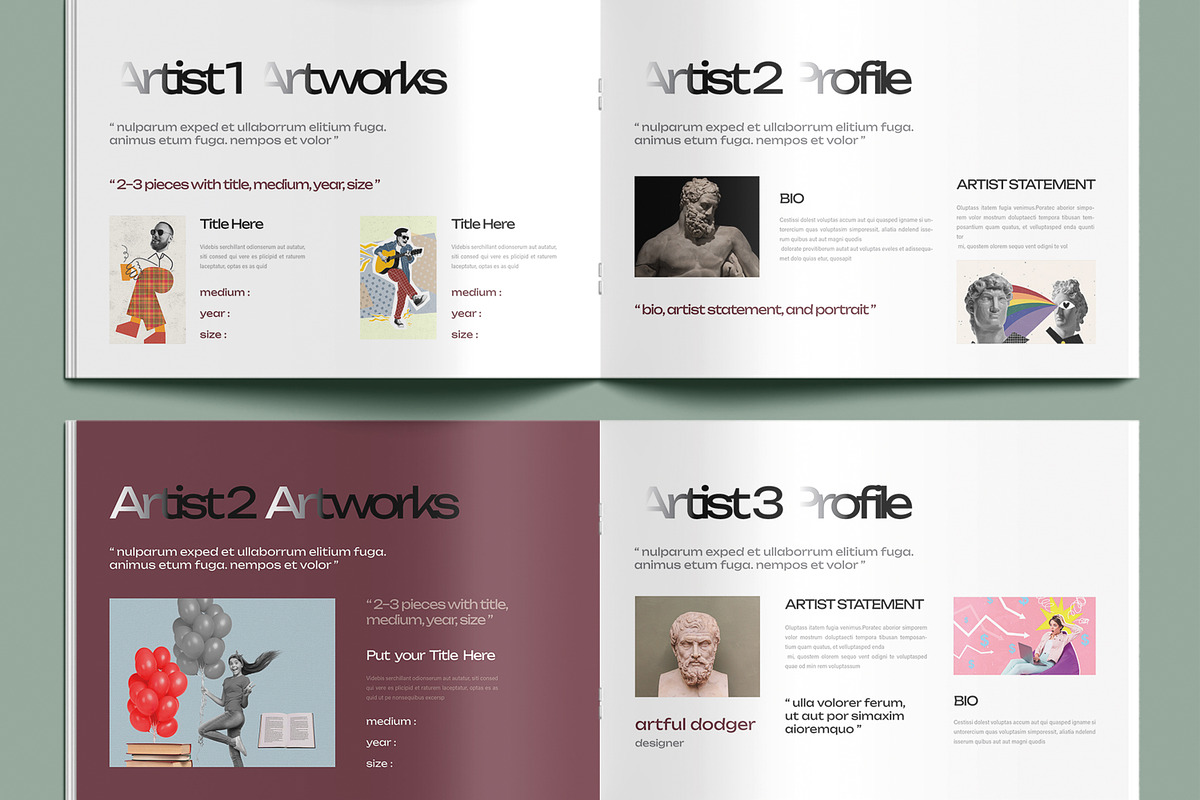 Modern Art Exhibition Booklet Design, a Brochure Template by MightyDesign (Photo 9 of 9)