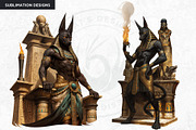 Egyptian God Anubis clipart Set, an Education Illustration by ThatsDesignArt (Thumbnail 6 of 10)