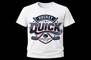Vintage Quick Hockey Logo, an Object Graphic by Artivon (Thumbnail 2 of 3)