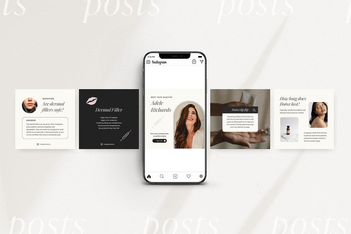 Nurse Injector Instagram templates, a Social Media Template by LiliesandBerries (Photo 18 of 22)