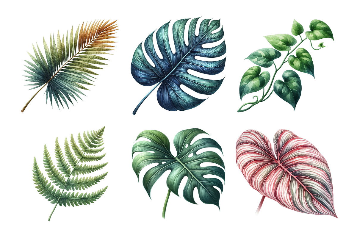 matching Tropical Leaves Bundle, an Illustration by Daily.Designs (Photo 4 of 5)