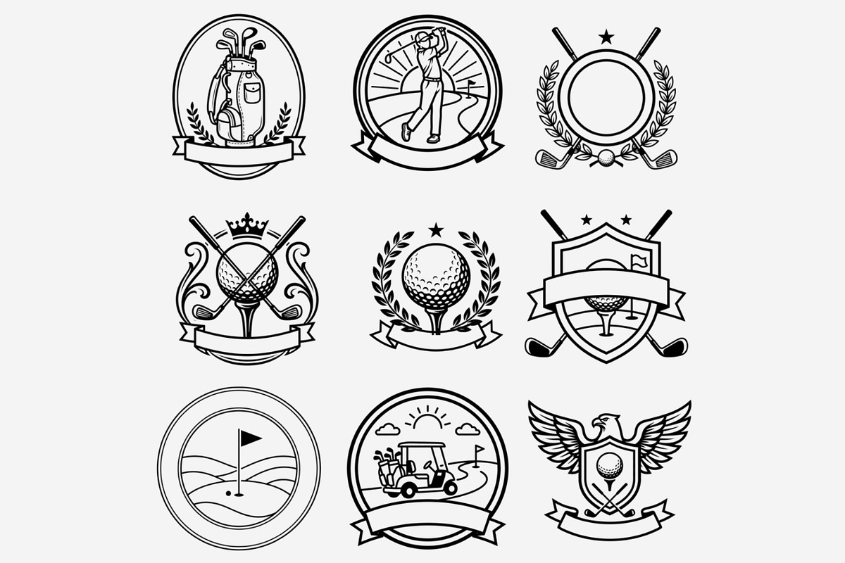 Simple Golf Logo Bundle, a Solid Icon by Tanya Kart (Photo 5 of 9)