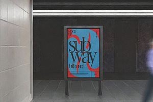 Subway Advertising Billboard Mockup, an Advertising Mockup by skybluecreative