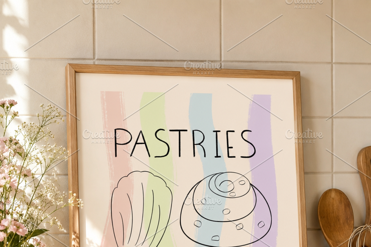 French Pastry Posters Bundle, a Decorative Illustration by Oleksandra Illustrates (Photo 5 of 5)