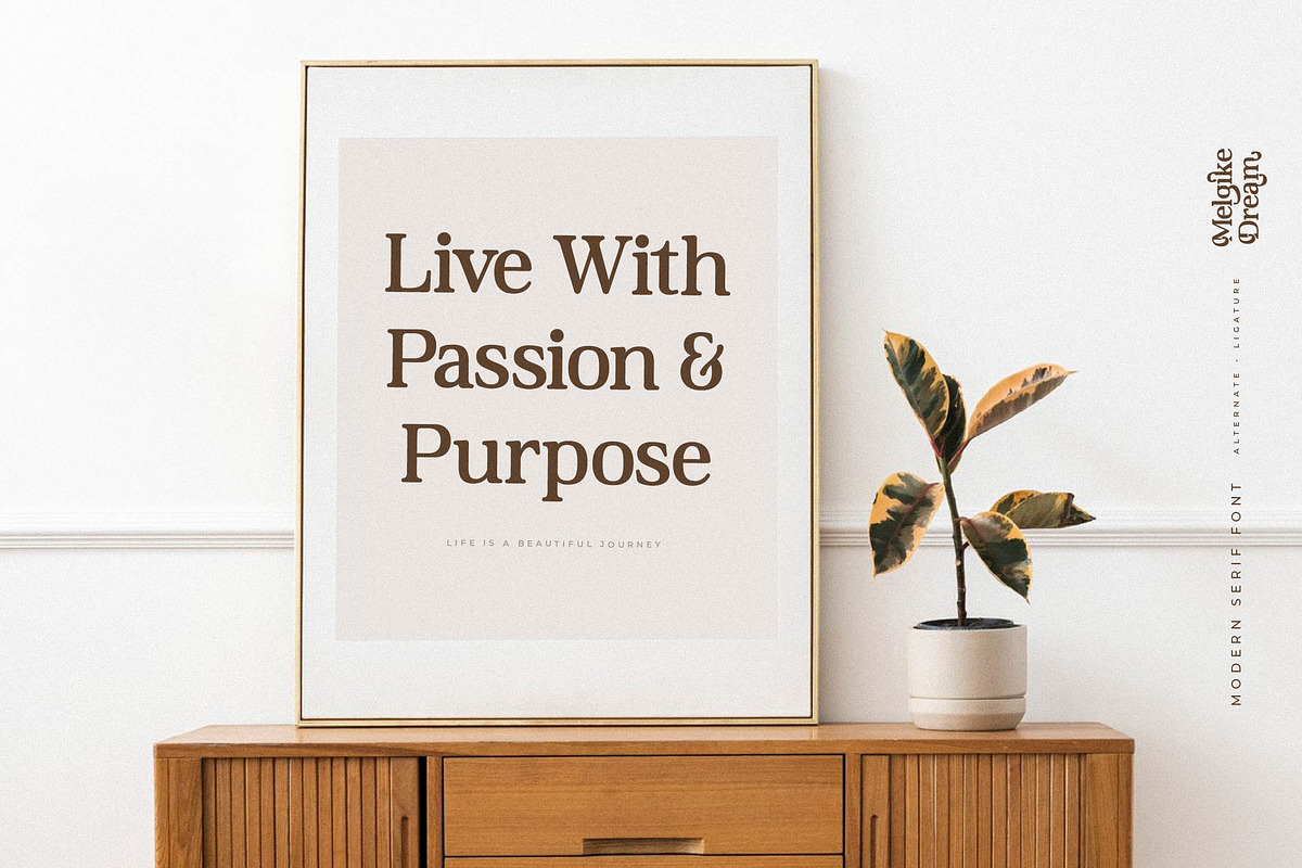 Melgike Dream Modern Serif Font, a Serif Font by Letterena Studios (Photo 11 of 15)