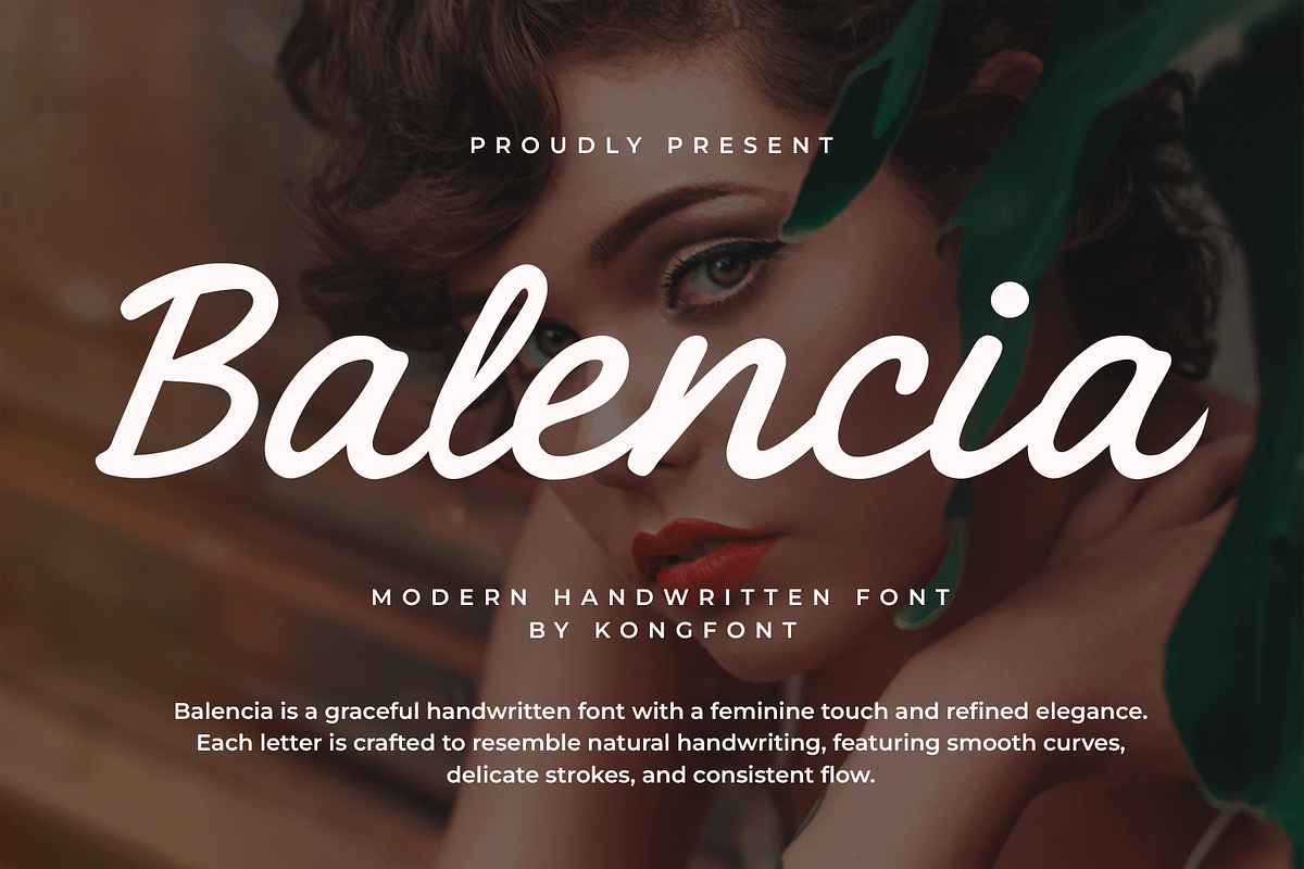 Balencia – Modern Handwritten Font, a Handwritten Font by overlaytemplates (Photo 1 of 5)