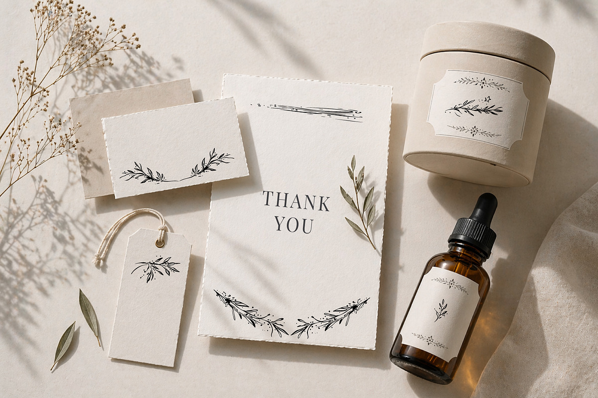 Ink Botanical Elements Vector Set, an Object Graphic by Christine Krahl (Photo 5 of 12)