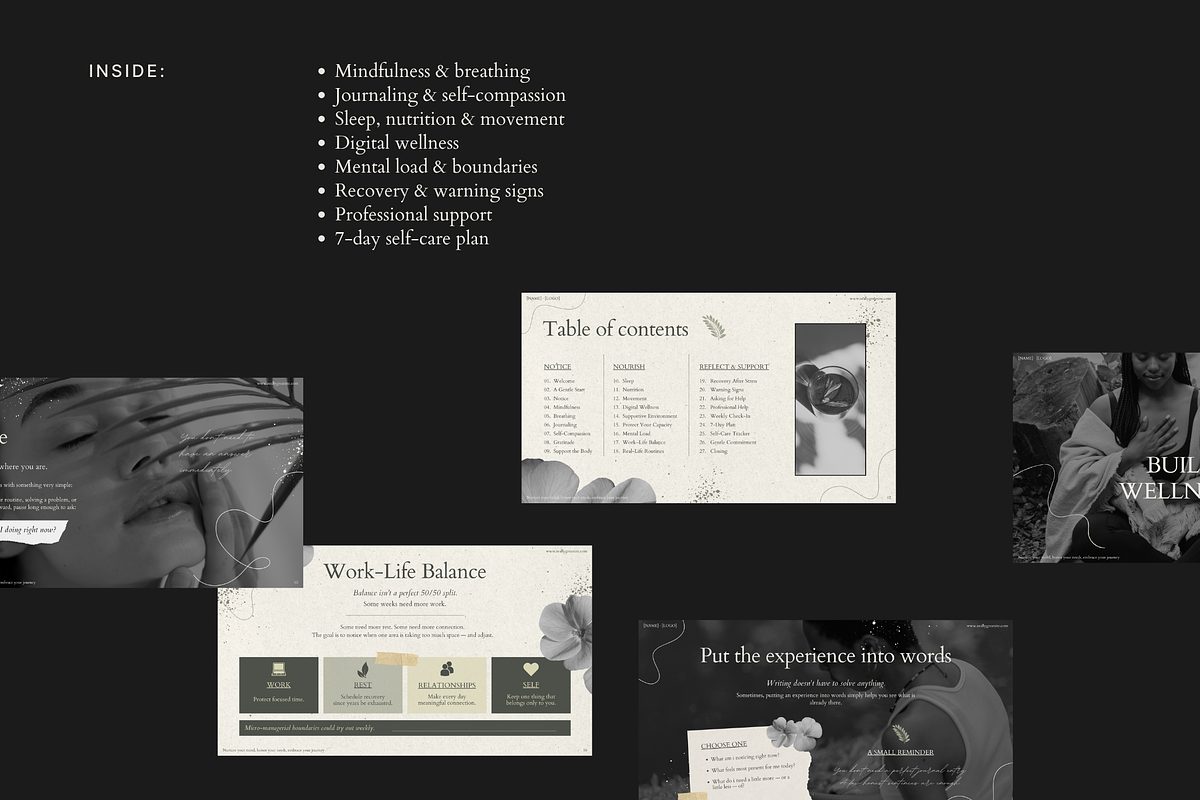 Mental Wellness Guide & Deck, a Presentation Template by Make It Yours Lab. (Photo 4 of 18)