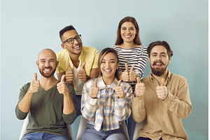 Diverse group of happy young college, a Person Photo by StudioRomantic