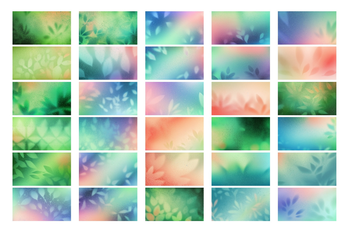 Natural Floral Gradient Backgrounds, a Background Graphic by Nocturnal Wolf (Photo 6 of 14)