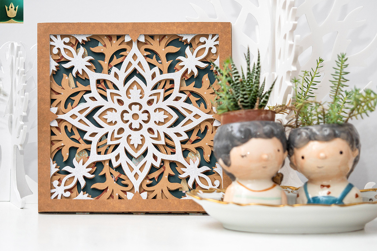 Decorative Mandala 3D Layered SVG, a Decorative Illustration by pixaroma (Photo 2 of 10)