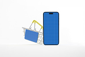 iPhone 16 Pro Max Shopping Mockup, an iPhone Mockup by Qaleb Studio