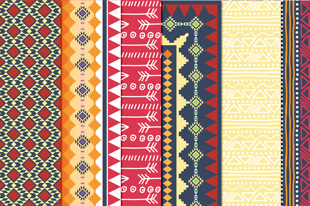 Seamless Aztec Tribal Patterns, a Background Graphic by Digibonbons (Photo 3 of 4)