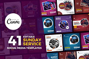 Sunday Service Church Flyer Bundle, a Social Media Template by MK Creatives (Thumbnail 2 of 3)