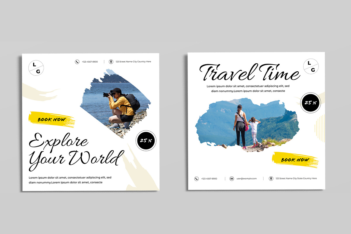 Travel Social Media Post Layout, a Social Media Template by ContestDesign (Photo 6 of 6)