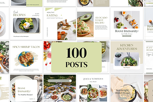 Minimal Food Canva Instagram Set