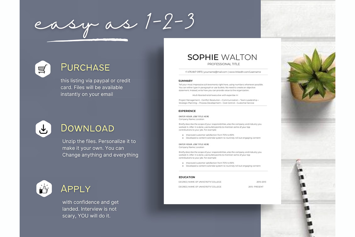 ATS friendly resume template, a Resume Template by Climbwithelevator (Photo 9 of 10)