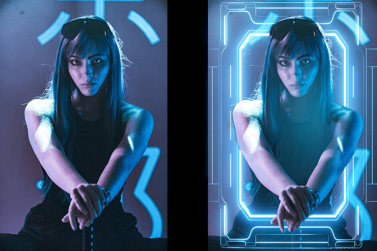 Neon Frame Overlays JPG ,Overlays, a Background Graphic by Chipshpow Graphics (Photo 8 of 13)