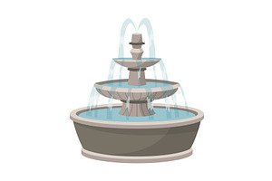 Water fountain and water splash, an Object Illustration by the8monkey