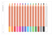 Vector Colored Crayons & Pencils, an Object Graphic by Side Project (Thumbnail 13 of 14)