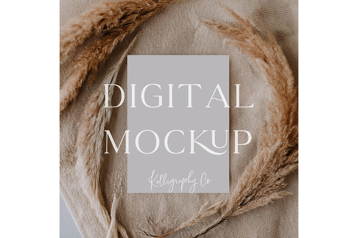 Neutral Boho 5x7 Card Mockup, a Mockup by Kelligraphy Co. (Photo 1 of 2)