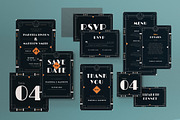Art Deco Wedding Invitation Set, an Invitation Template by graphicook (Thumbnail 1 of 3)