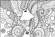 14 Halloween coloring pages, an Animal Illustration by Somjai King (Thumbnail 4 of 15)