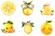 Girly Lemon Summer Clipart, an Illustration by Designking (Thumbnail 2 of 5)