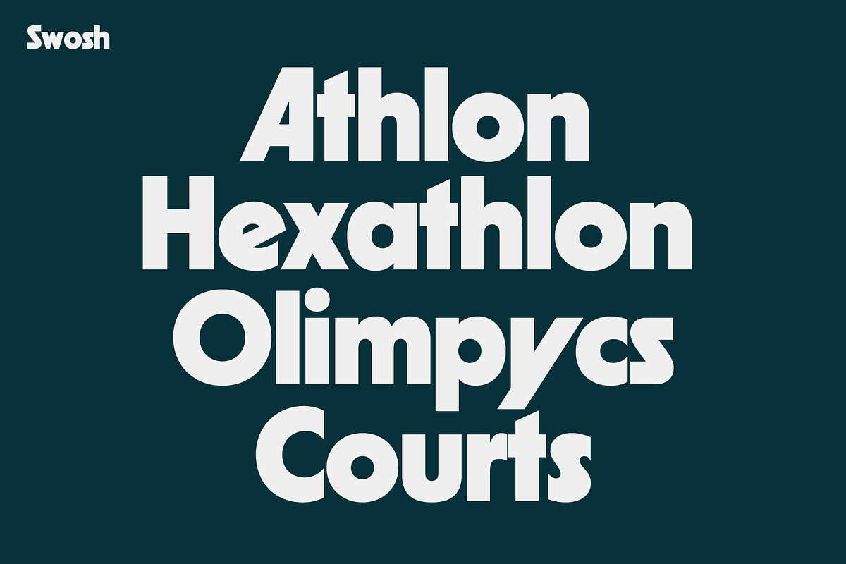 Swosh - Geometric Display Font, a Sans Serif Font by Pipello Grafik (Photo 7 of 14)