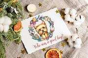 Christmas dogs Clipart, Holiday pets, an Animal Illustration by SimpleWishesArt (Thumbnail 6 of 7)