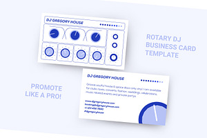 Rotary DJ Business Card PSD Template