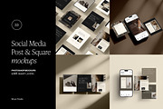 Social Post & Square Mockup Bundle, an iPhone Mockup by Moyo Studio (Thumbnail 1 of 16)