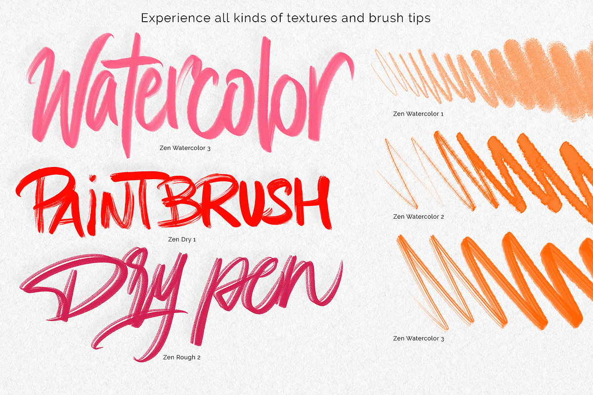 Lettering Brush Set for Procreate, a Brush Add-On by ZenLettering (Photo 4 of 12)