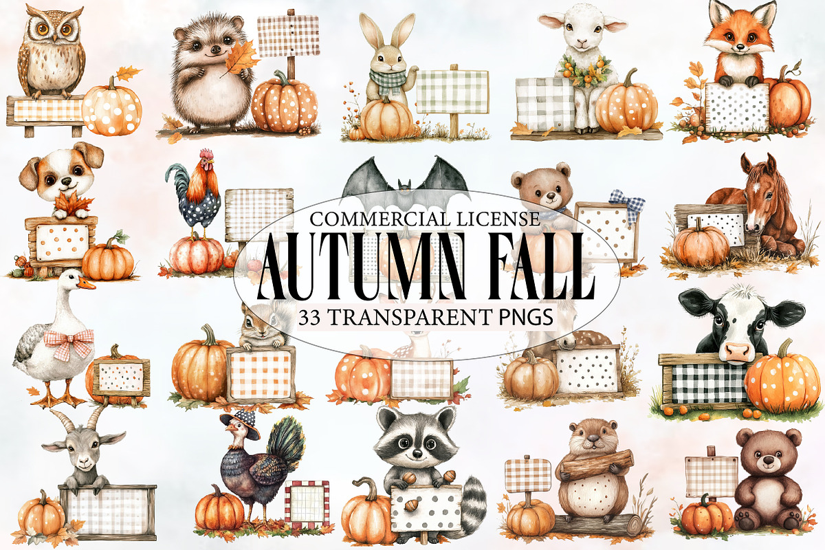 Autumn Fall Sublimation Clipart, an Illustration by Designworld (Photo 1 of 5)