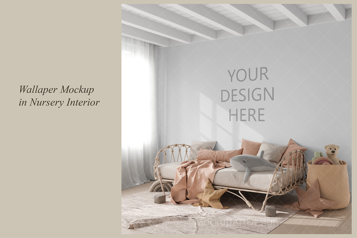 Nursery Wallpaper Mockup, a Product Mockup by MockupArtDesign (Photo 1 of 5)