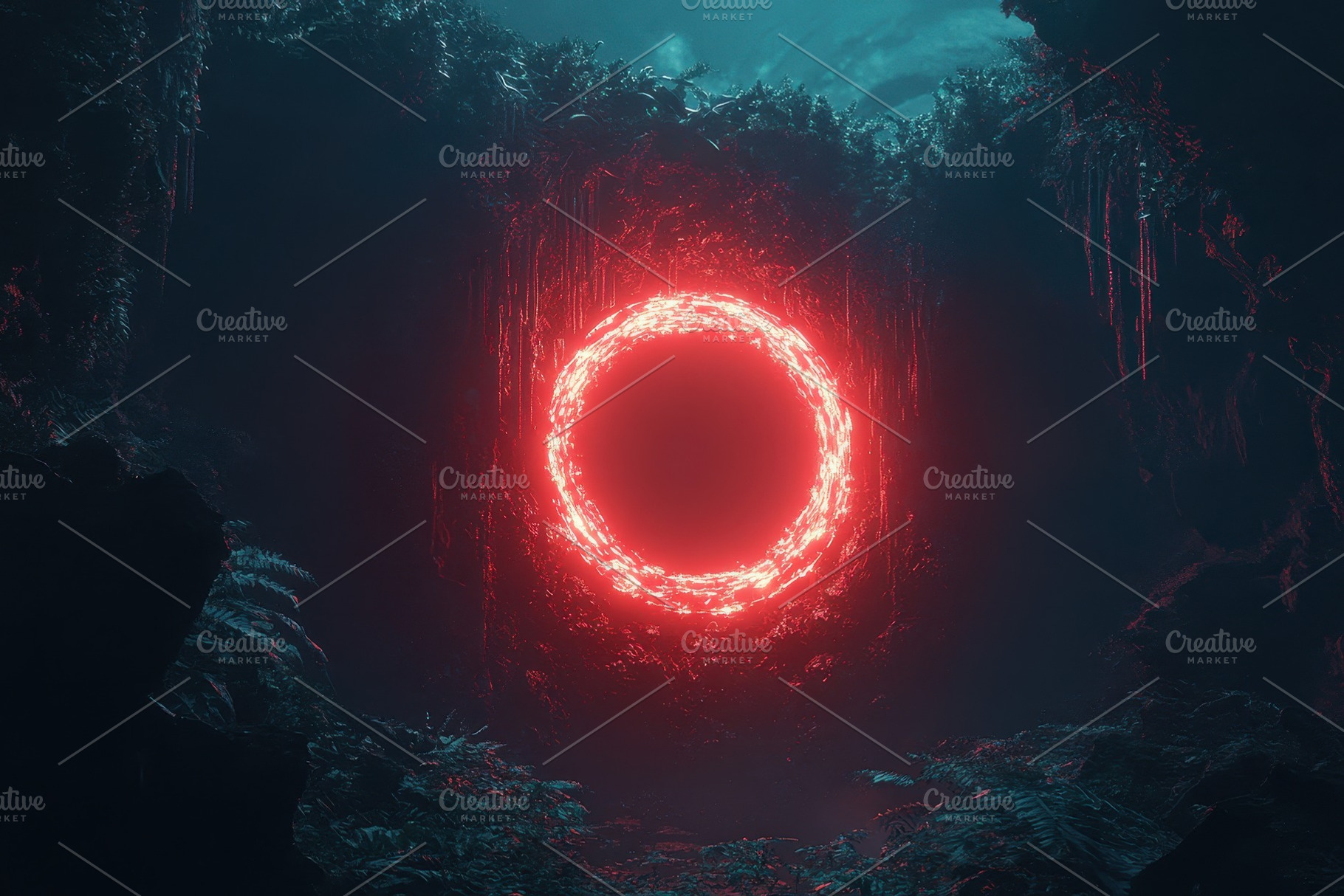 Aura emerges from portal center, a Photo by Pavel_design