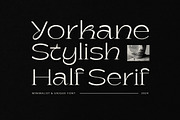 Yorkane - Stylish Half Serif, a Serif Font by Sarid Ezra (Thumbnail 11 of 11)