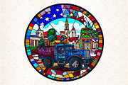4th of July Truck Clipart, a Seasonal Illustration by Rose Art (Thumbnail 3 of 4)