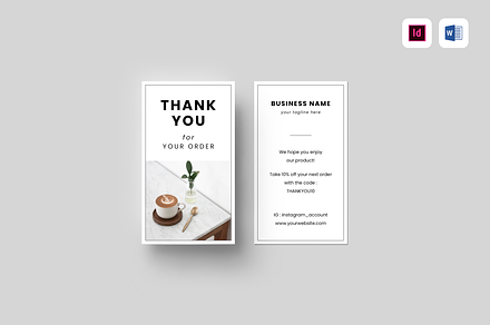 Business Thank You Card | MS Word, a Business Card Template by Leaflove