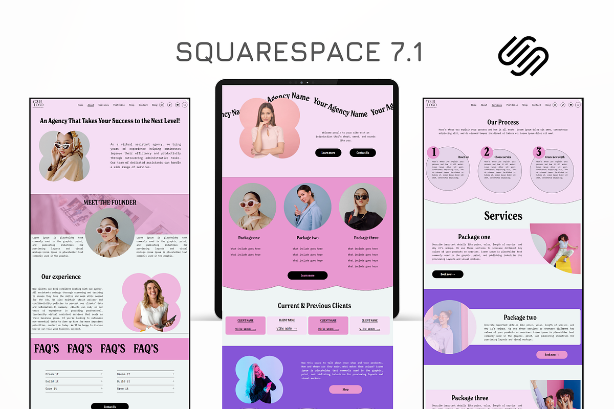 Squarespace website Virtual Assist, a Squarespace Template by Amiraliya (Photo 1 of 9)