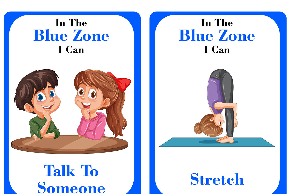 Zones of Regulation Flash Card, an Education Illustration by DigitalsDesigns (Photo 3 of 9)