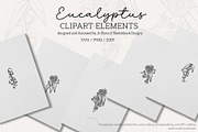 5 Eucalyptus Clipart Elements, a Decorative Illustration by Sketchbook Designs (Thumbnail 3 of 4)