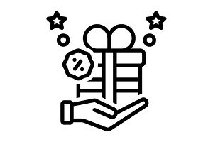 Provides endow black icon, an Outline Icon by Creative priyanka