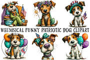 Whimsical Funny Patriotic Dog Clipar, an Illustration by OK Design (Thumbnail 2 of 6)