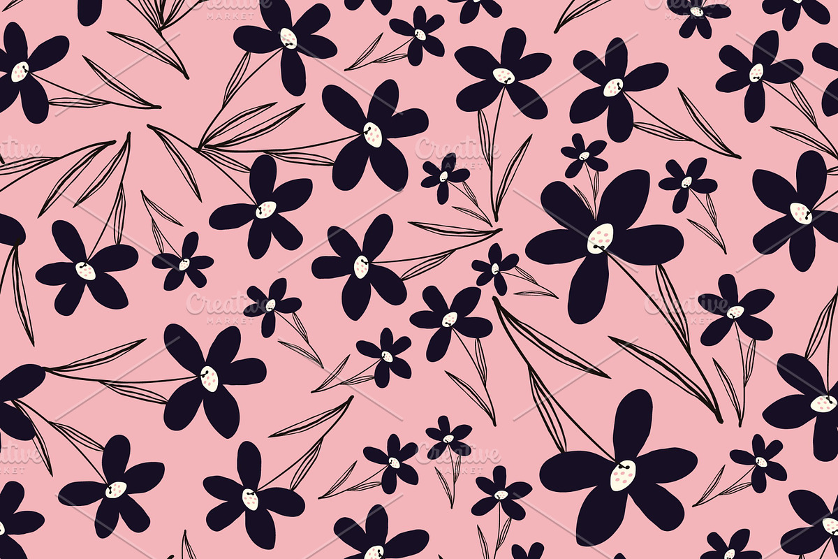 Whimsical Floral Patterns Pack, a Pattern Graphic by Art's and patterns (Photo 5 of 7)