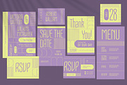 Modern Art Deco Wedding Invitation, an Invitation Template by Aiyari Graphic (Thumbnail 1 of 3)