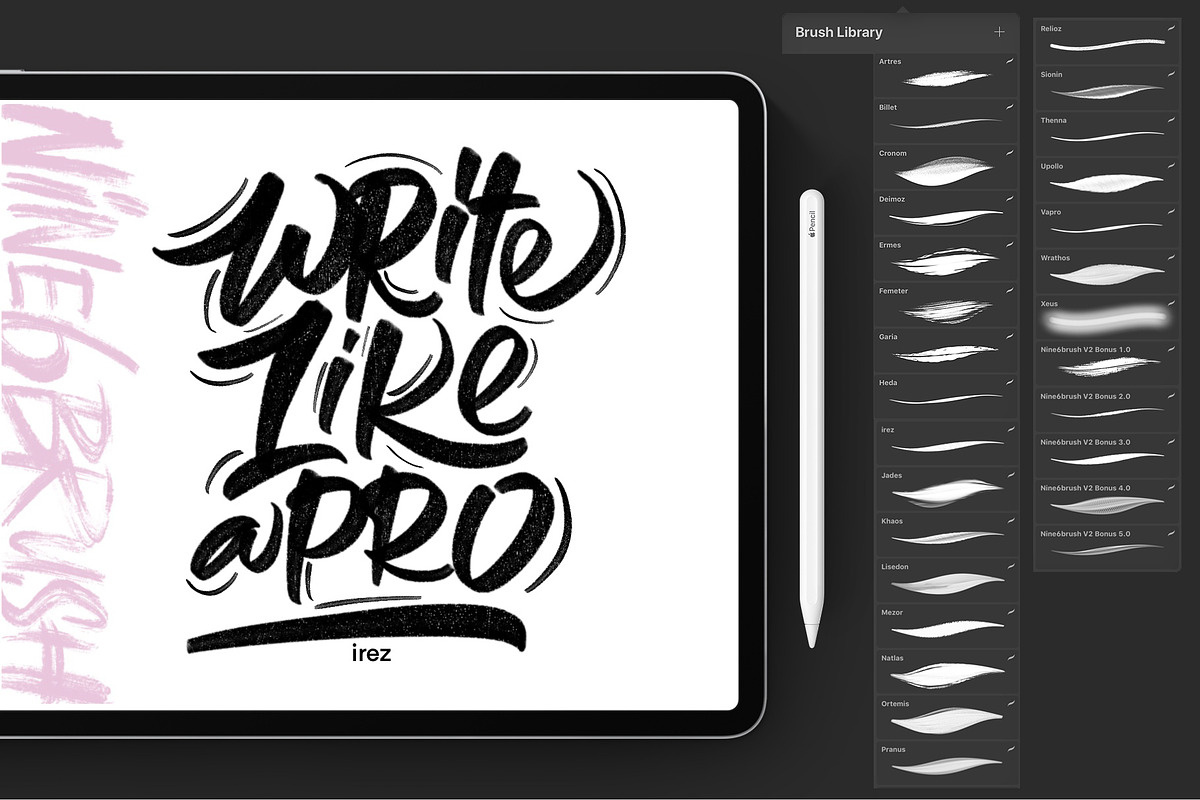 SALE Nine6brush v2 Procreate, a Brush Add-On by D&K Project (Photo 6 of 8)