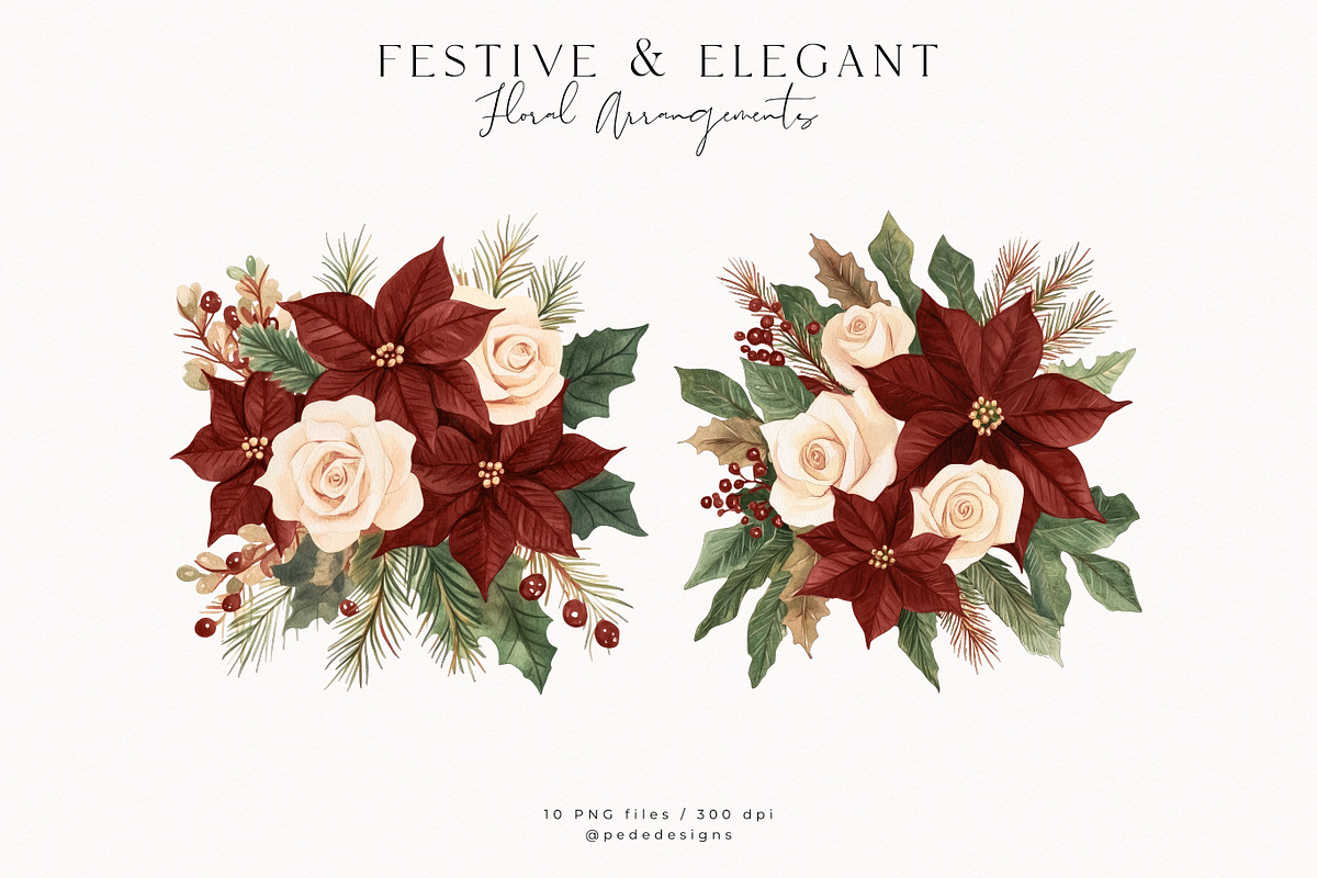Elegant & Festive Collection, a Seasonal Illustration by PeDe Designs (Photo 16 of 31)
