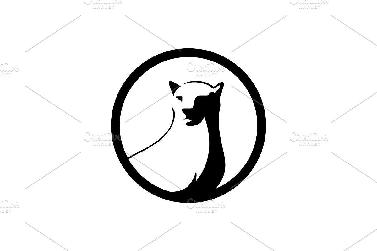 jaguar silhouette simple logo, a Branding & Logo Template by devastd