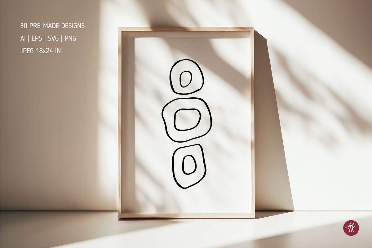Ikigai Mindful Line Art Set, an Object Illustration by Alena Koval (Photo 9 of 16)